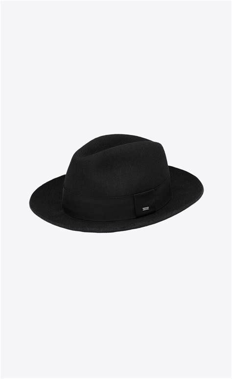 ysl fedora hat|Fedora hat in wool felt .